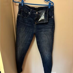 Lucky Brand Blue Skinny Jeans with Faded Indigo Wash